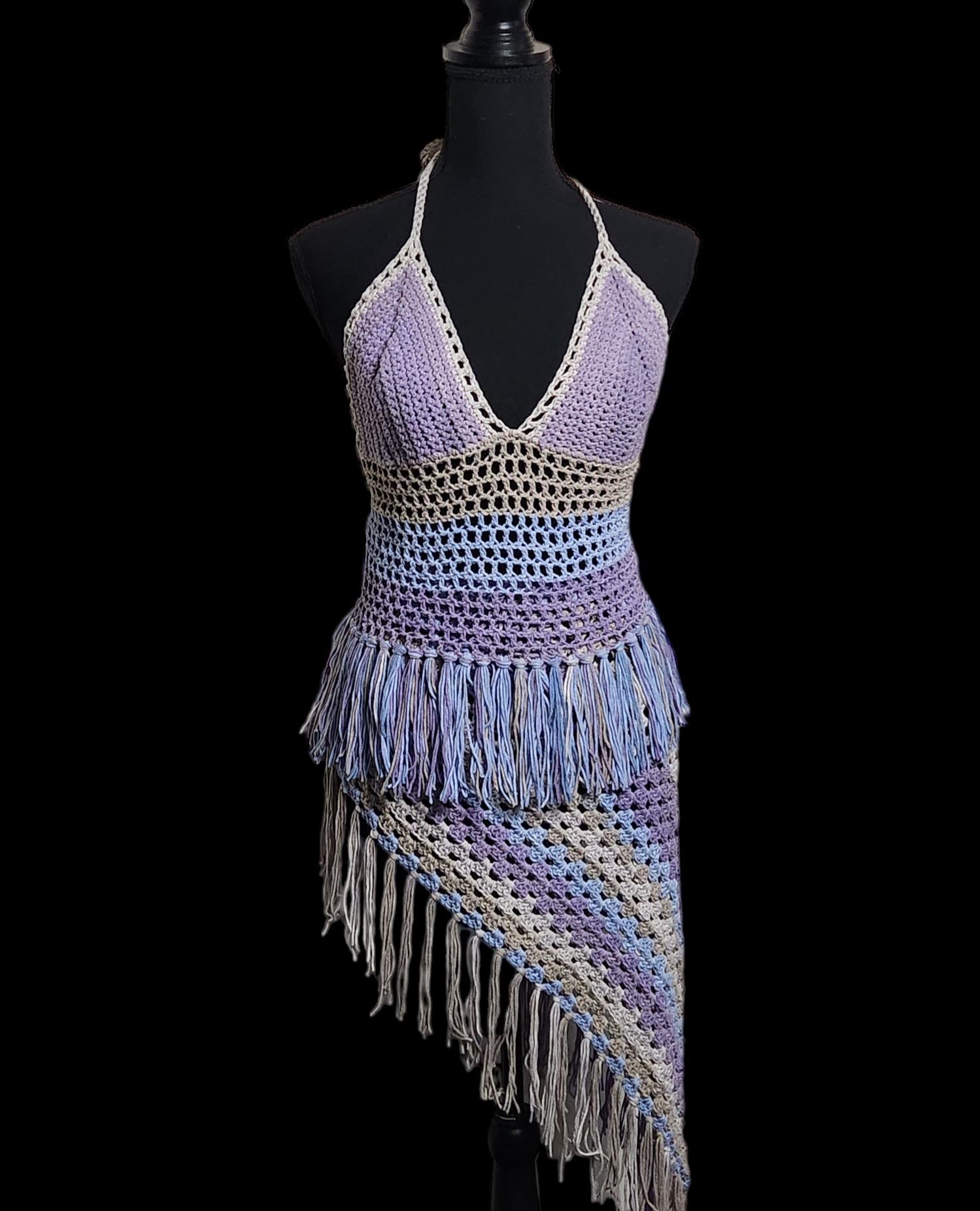 Crochet Asymmetrcial Fringed Skirt Set K Krochet Crochet Asymmetrcial Fringed Skirt Set K Krochet