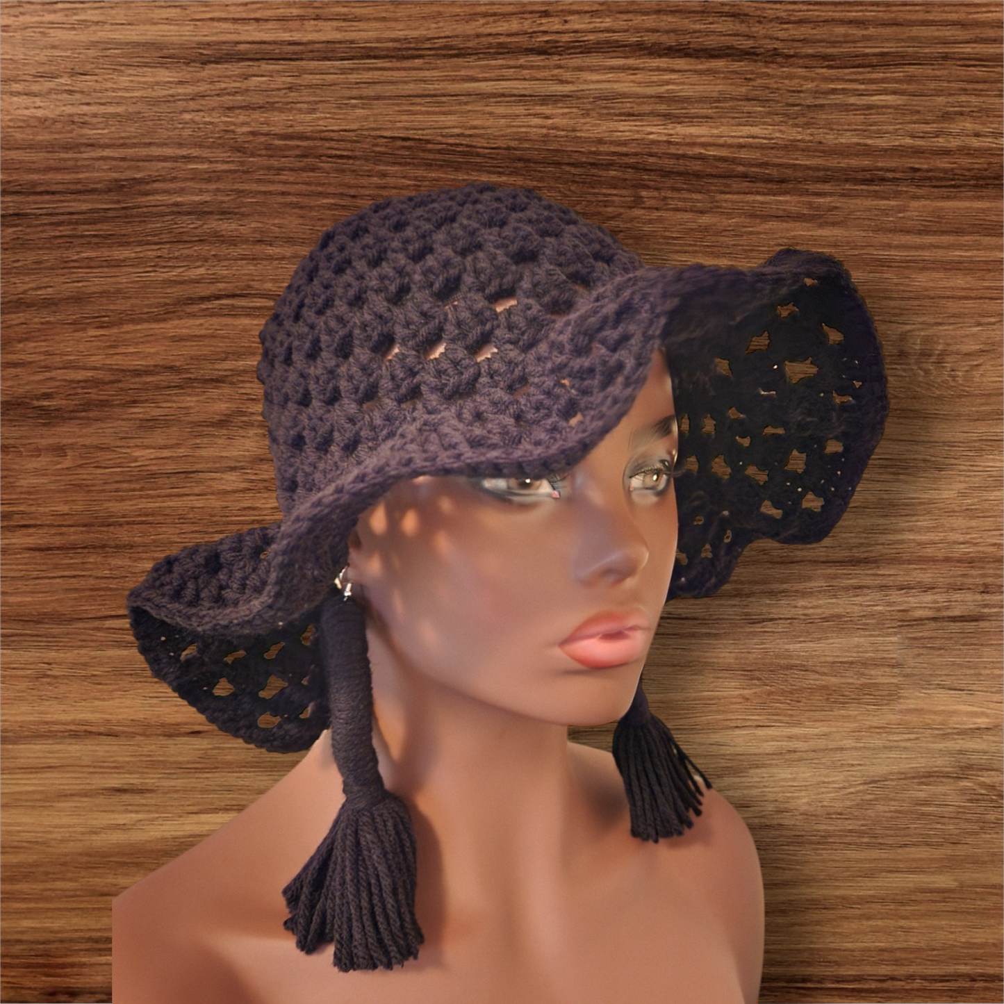 Crochet Bucket Hat & Earring Set