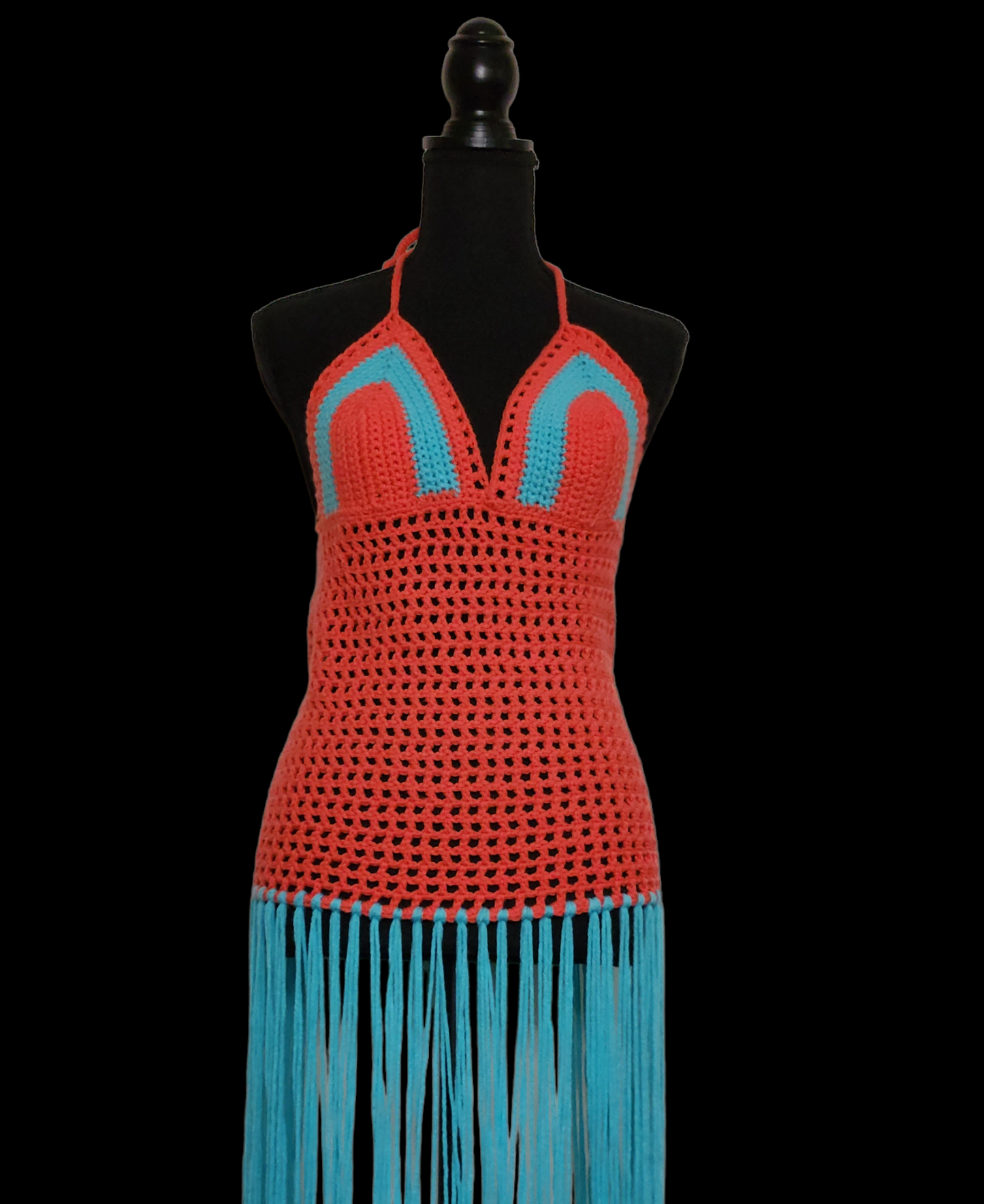 Crochet Fringed Cover Up Dress