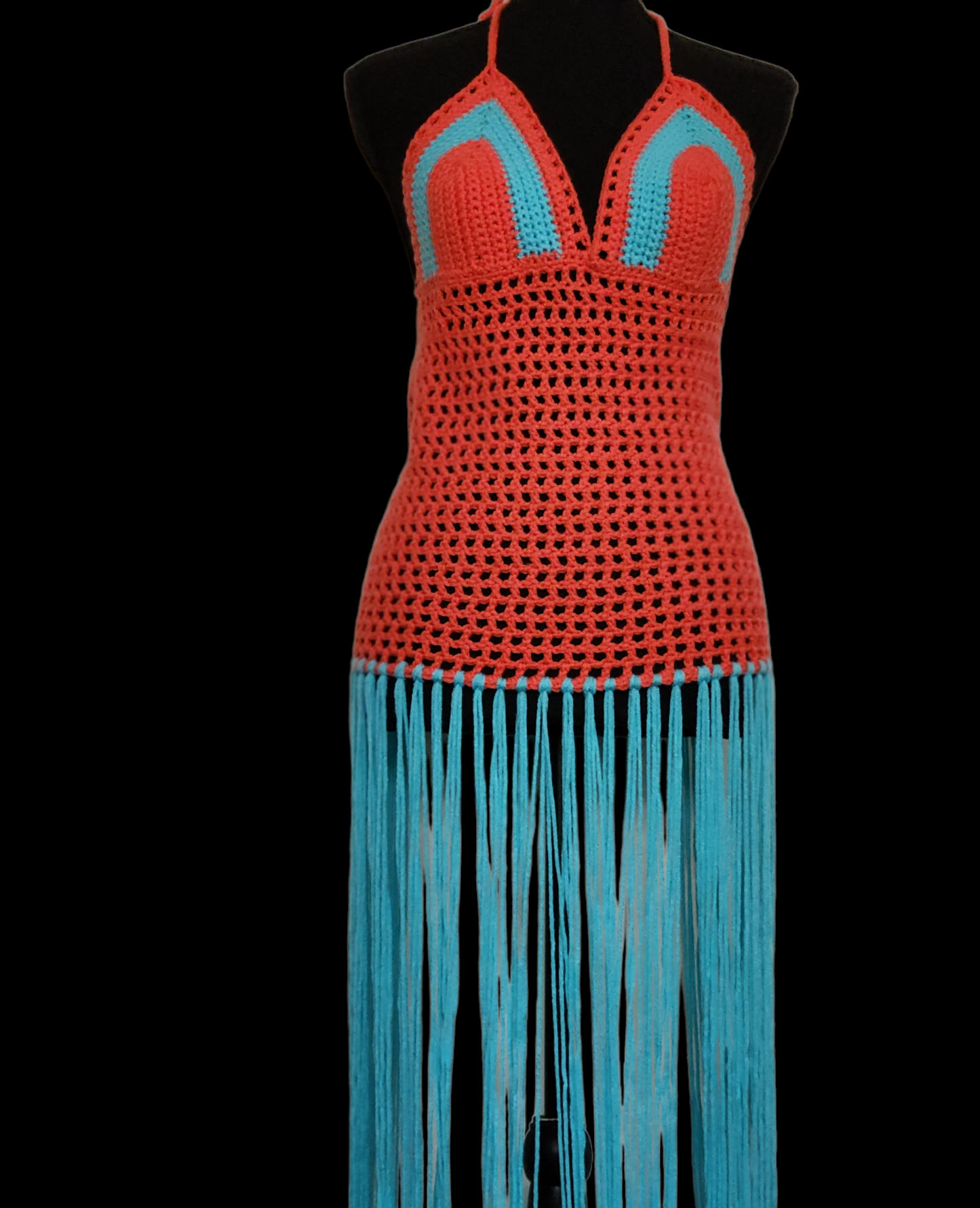 Crochet Fringed Cover Up Dress