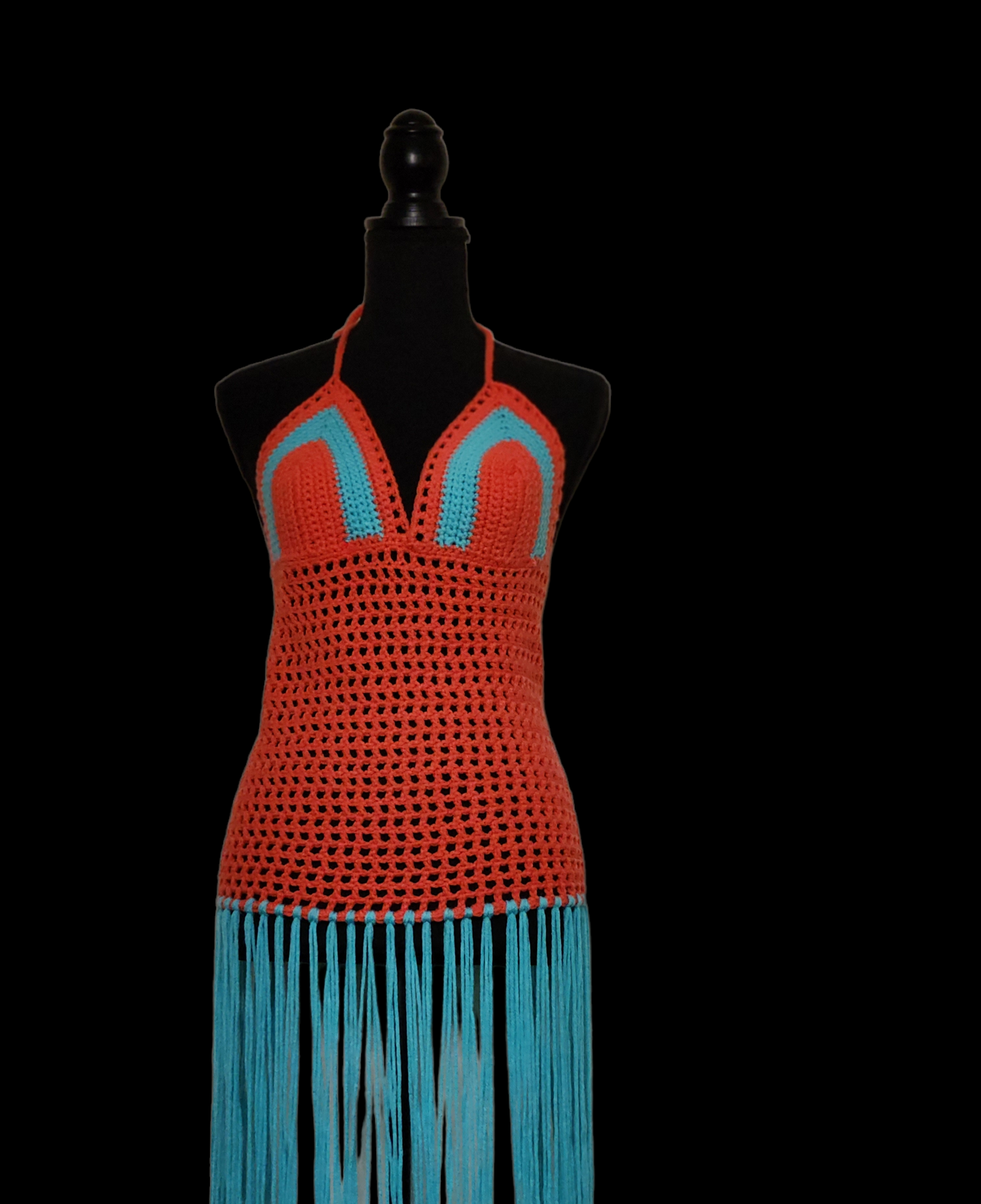 Crochet Fringed Cover Up Dress