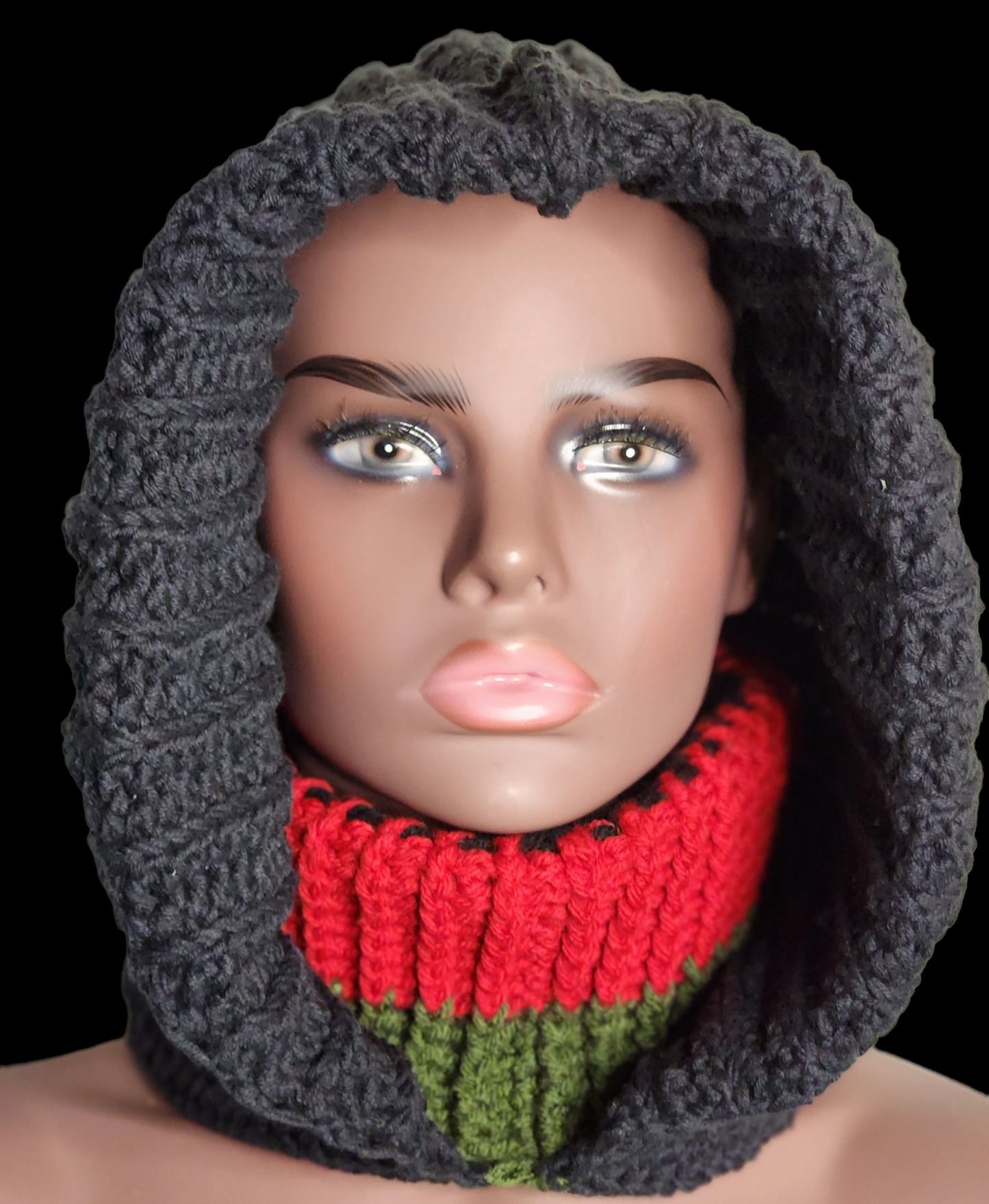 Crochet Turtleneck Hoodie