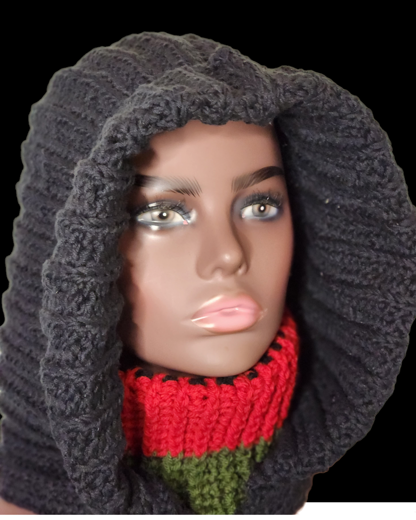 Crochet Turtleneck Hoodie