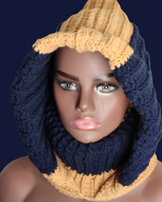 Crochet Turtleneck Hoodie