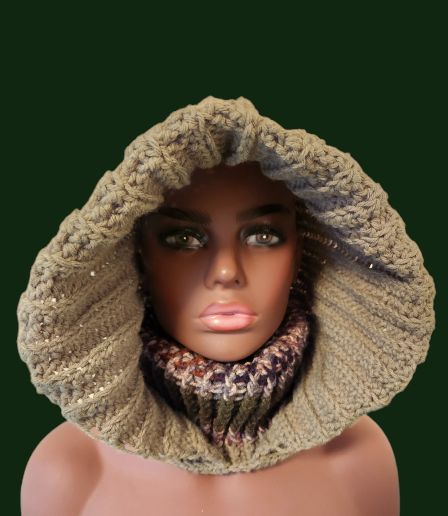 Crochet Turtleneck Hoodie