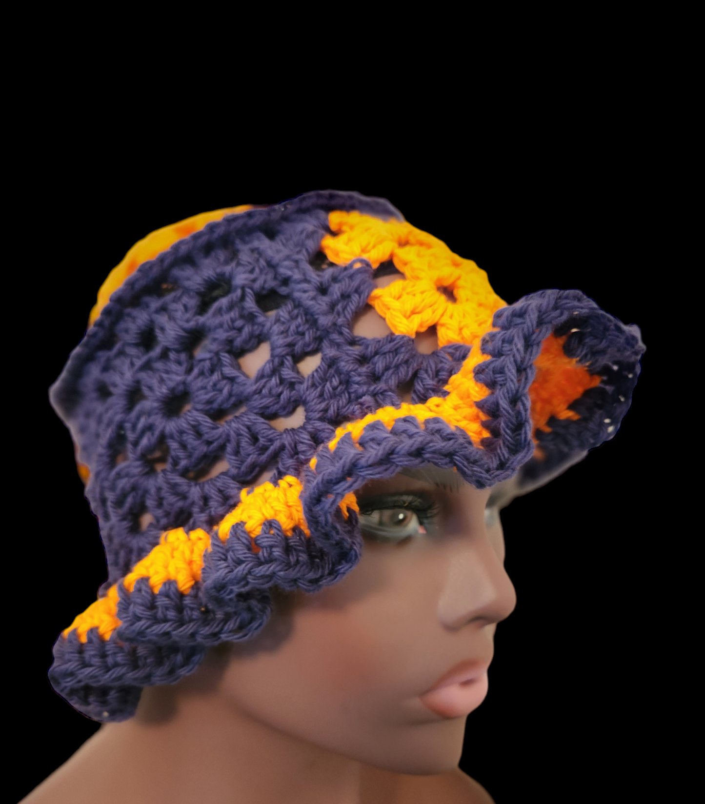 Crochet Granny Square Bucket Hat