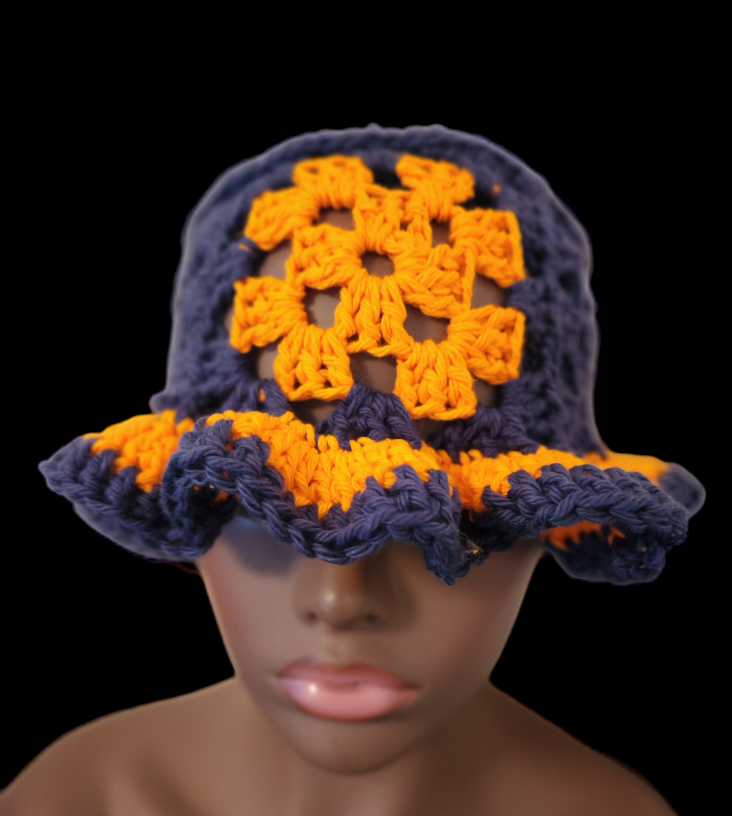 Crochet Granny Square Bucket Hat