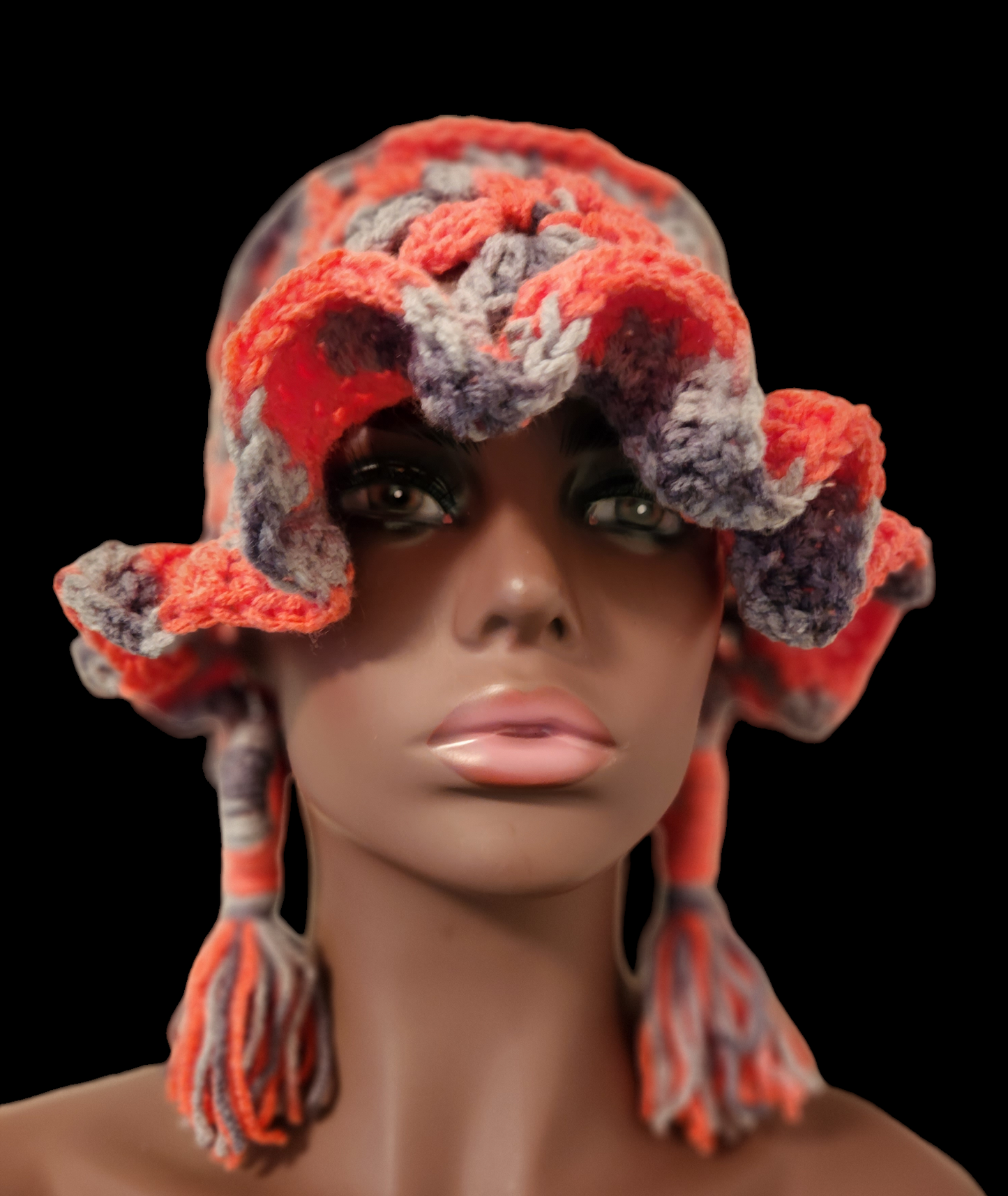 Crochet Granny Square Bucket Hat & Earring Set