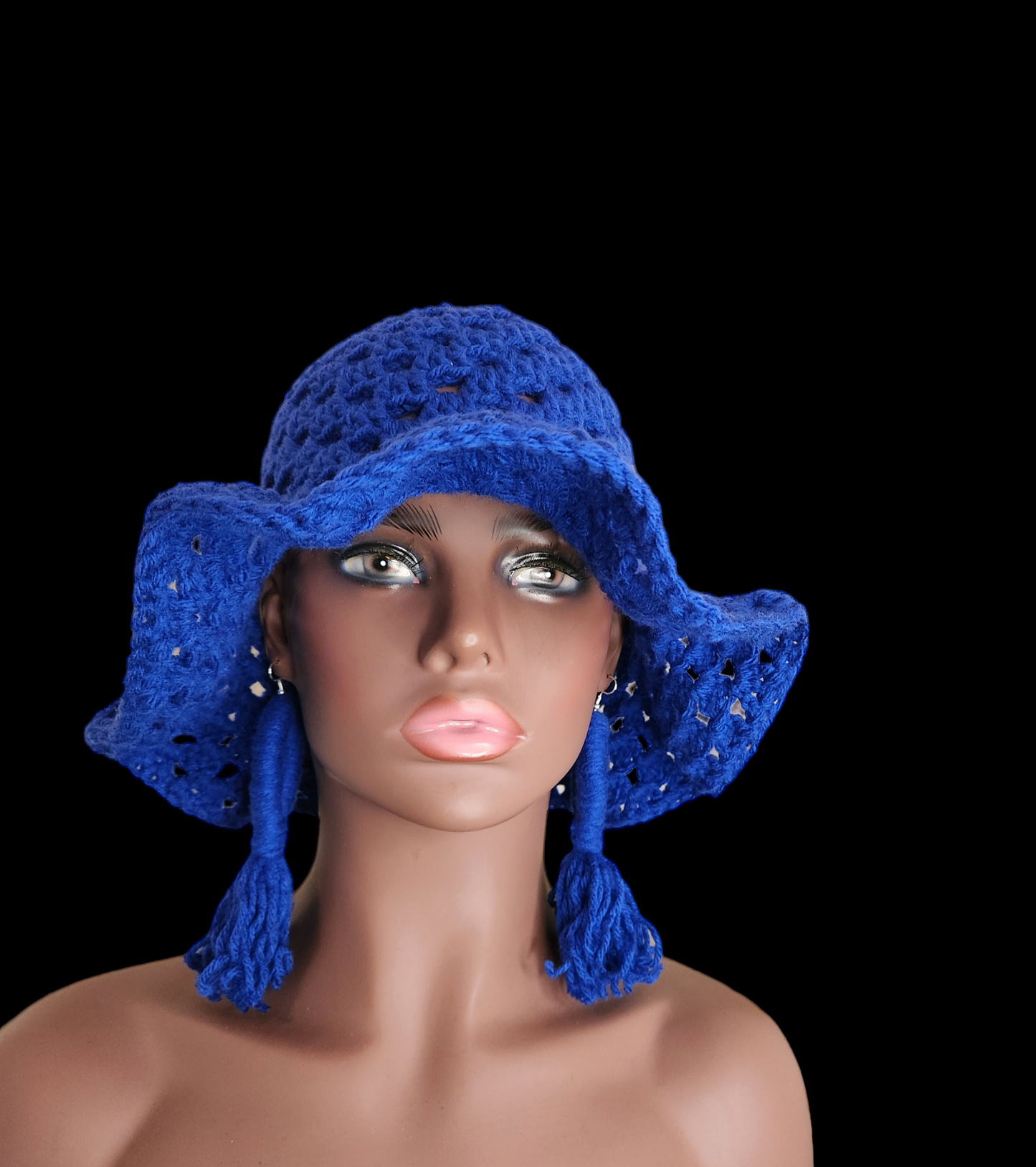 Crochet Bucket Hat & Earring Set