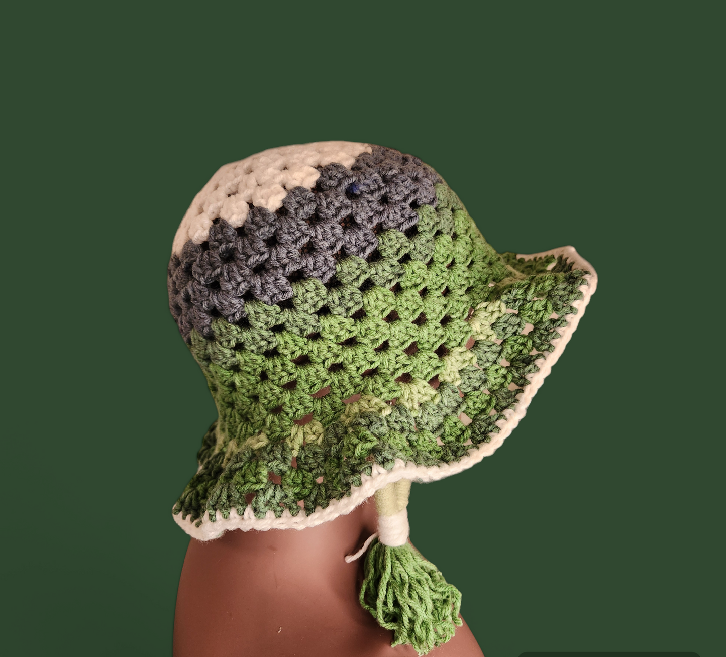 Crochet Bucket Hat & Earring Set