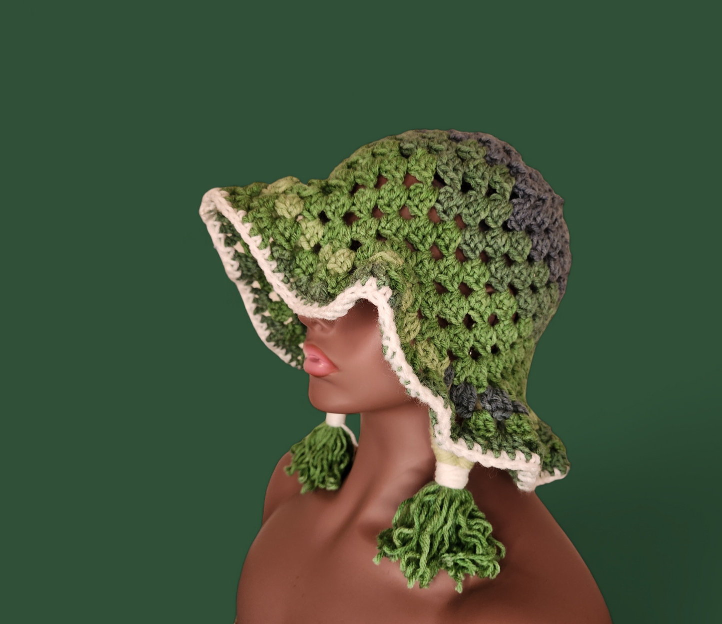 Crochet Bucket Hat & Earring Set