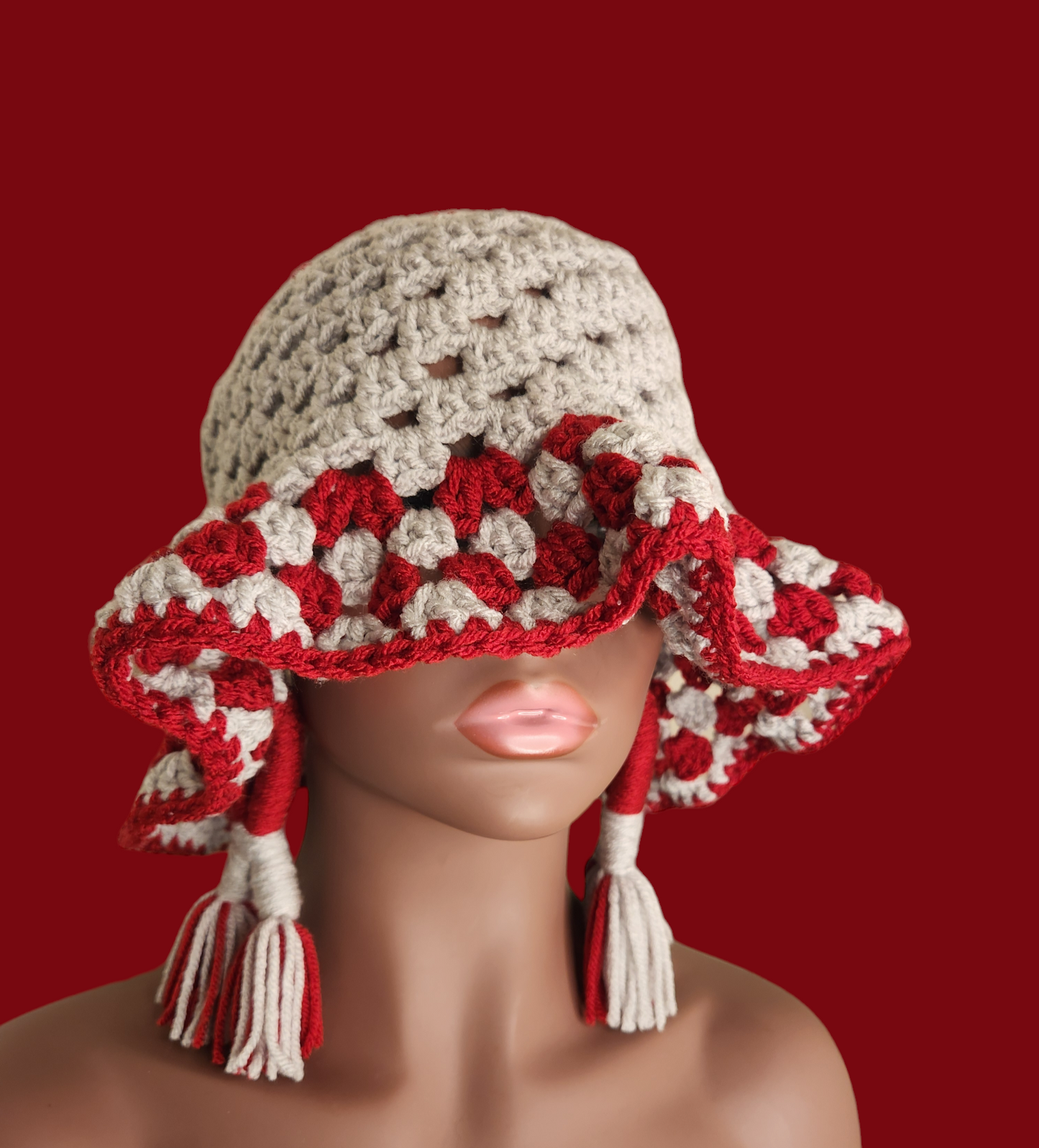 Crochet Bucket Hat & Earring Set