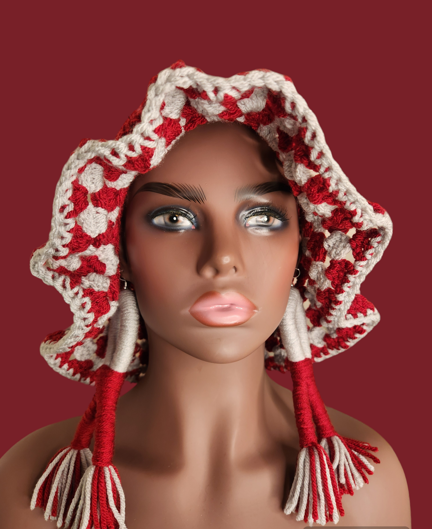 Crochet Bucket Hat & Earring Set