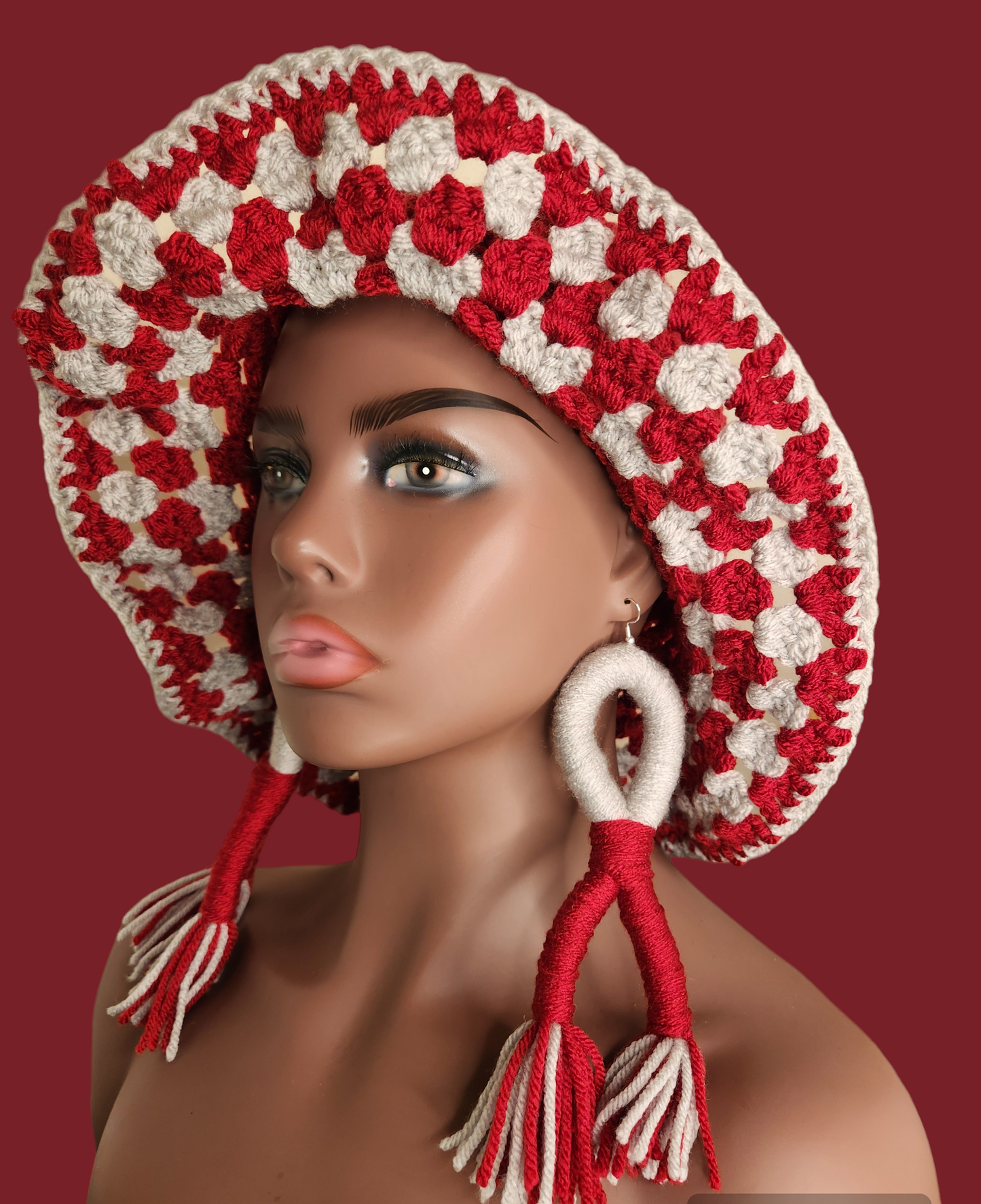 Crochet Bucket Hat & Earring Set