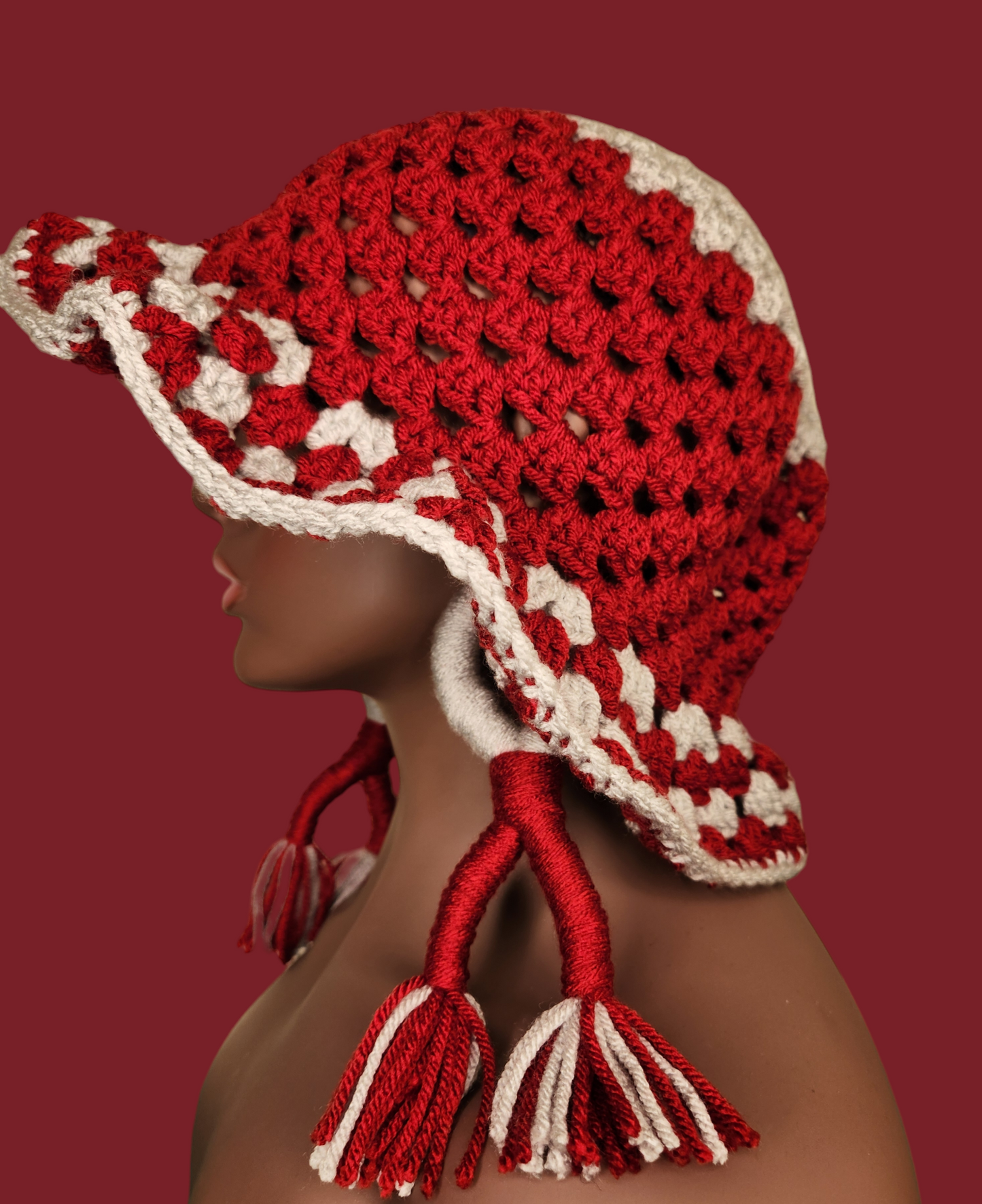 Crochet Bucket Hat & Earring Set