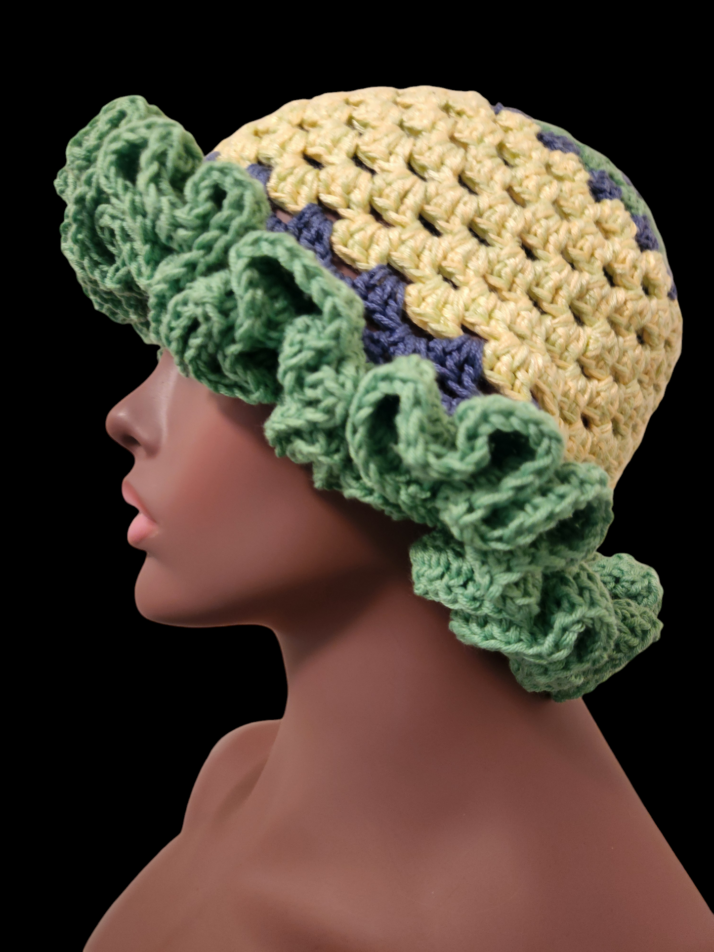 Crochet Ruffle Bucket Hat