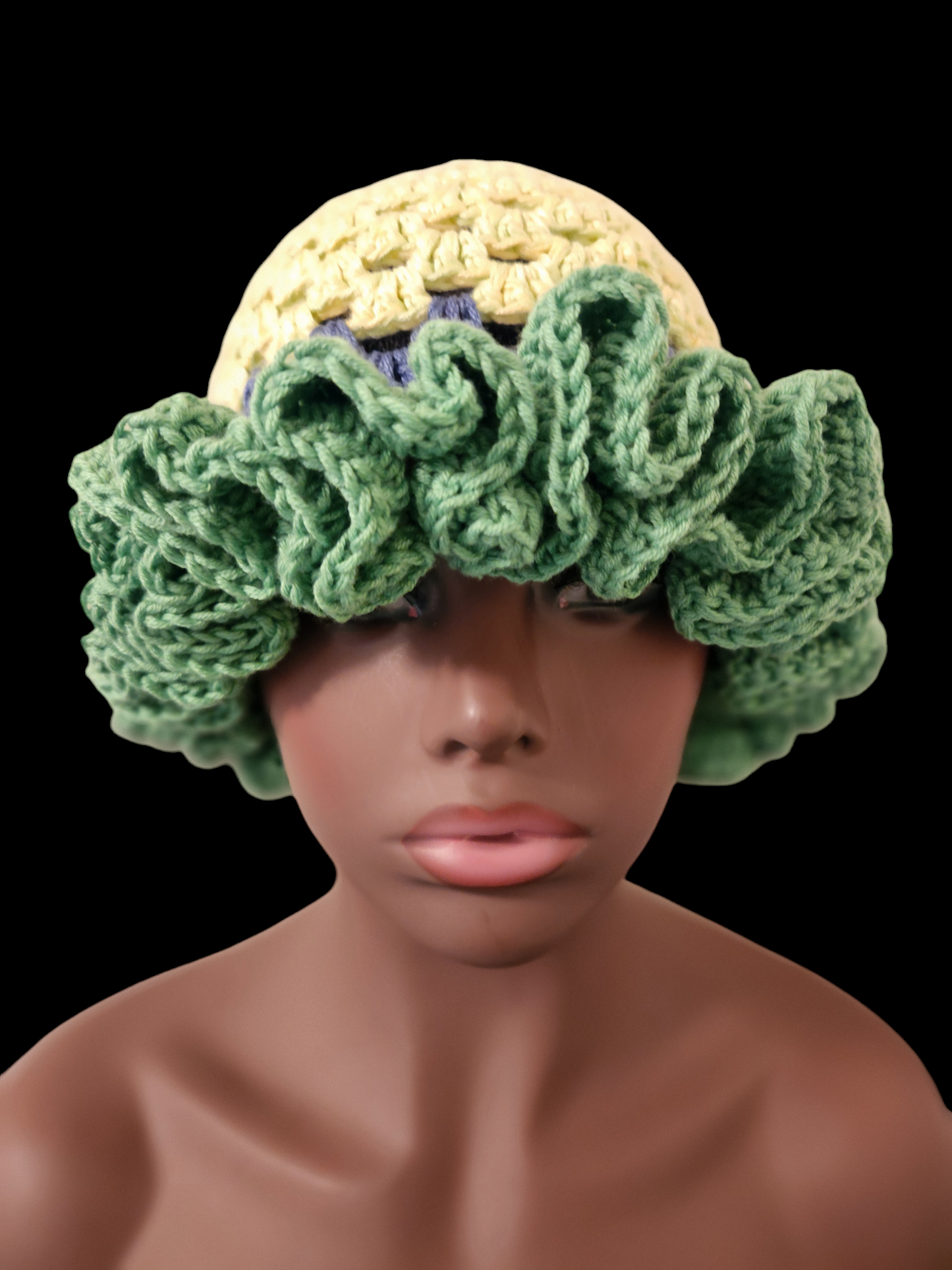 Crochet Ruffle Bucket Hat