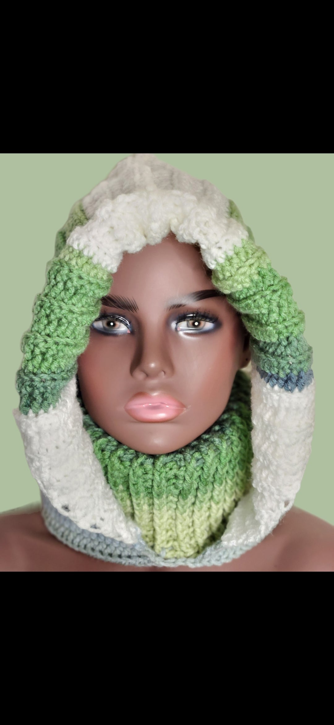 Crochet Turtleneck Hoodie