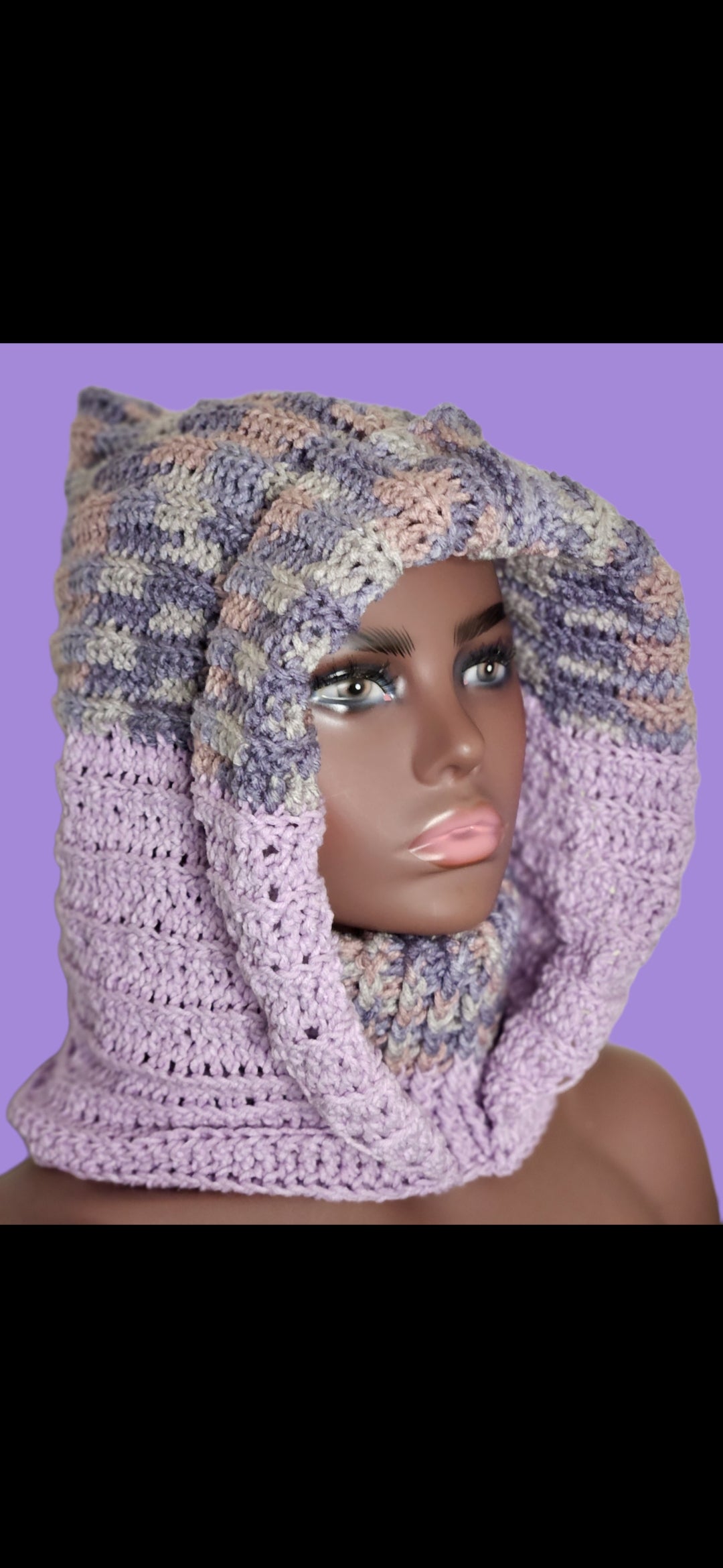 Crochet Turtleneck Hoodie