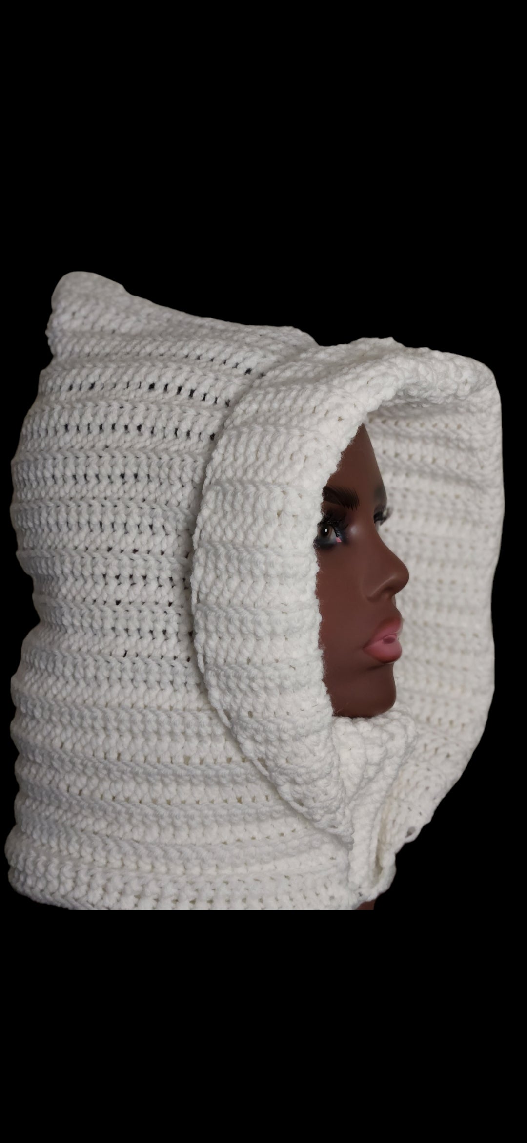 Crochet Turtleneck Hoodie