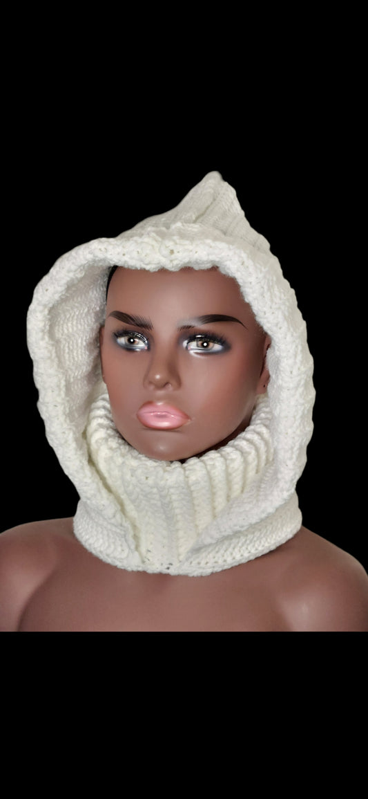 Crochet Turtleneck Hoodie