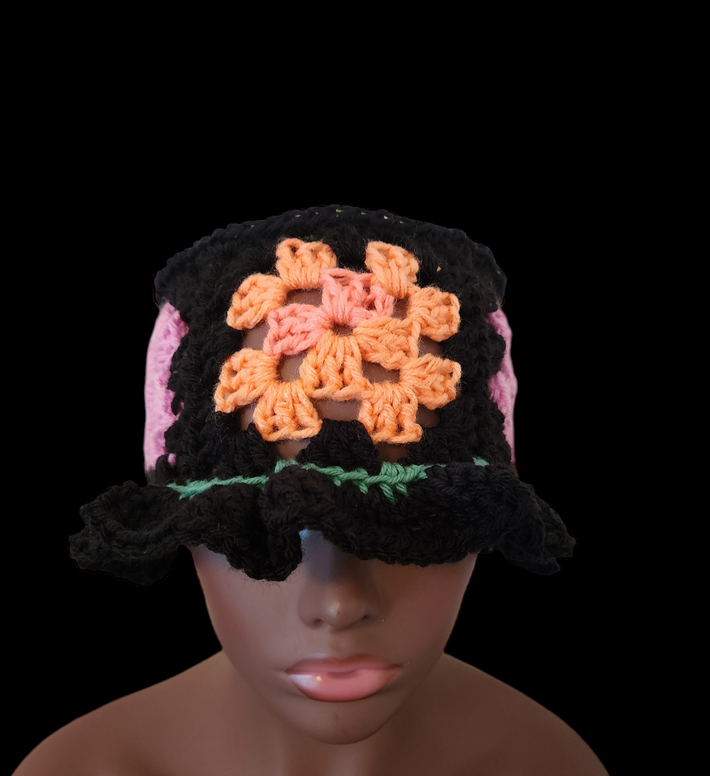 Crochet Granny Square Bucket Hat