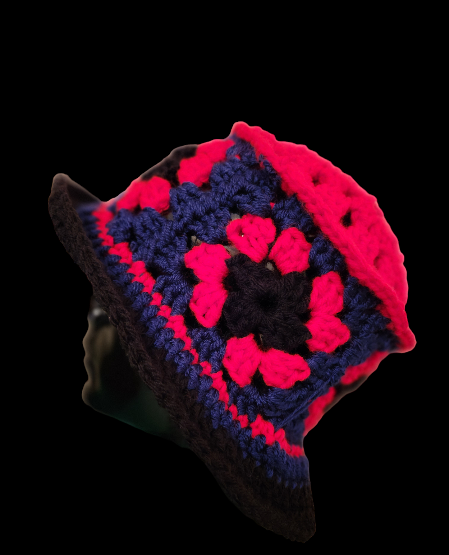 Crochet Granny Square Bucket Hat (Unisex)