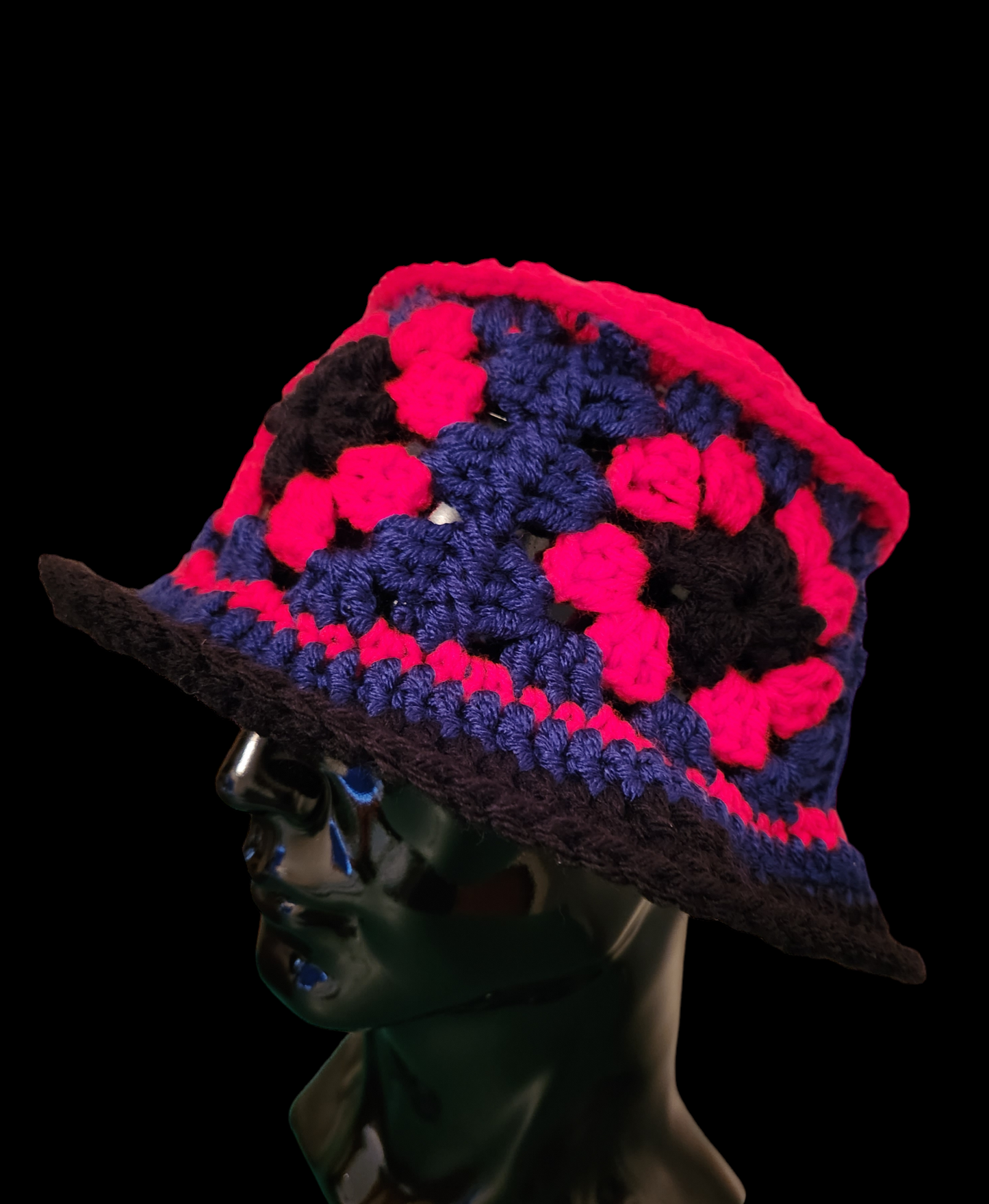 Crochet Granny Square Bucket Hat (Unisex)