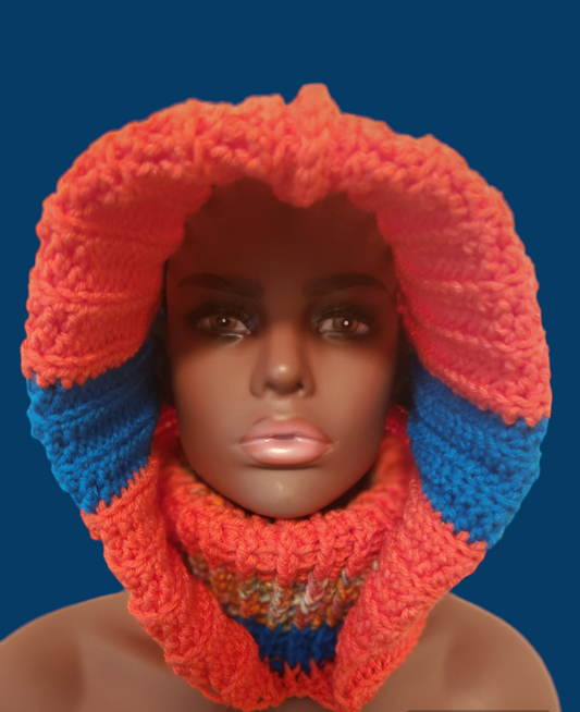 Crochet Turtleneck Hoodie